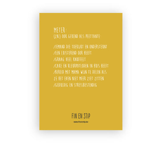 Wil jij mijn meter zijn?