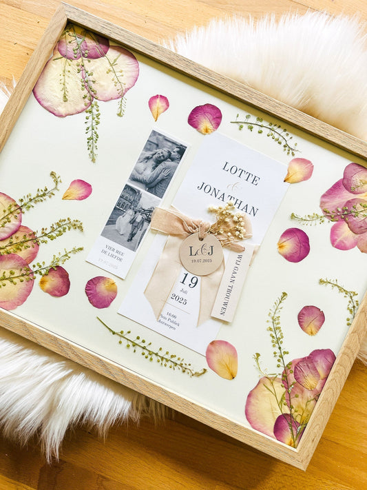 Hoe lang duurt het persen van een bruidsboeket? En wat kost het?