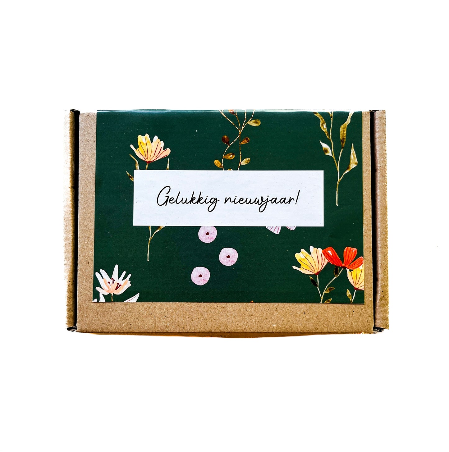 Doosje vol geluksklaver 'Gelukkig Nieuwjaar'